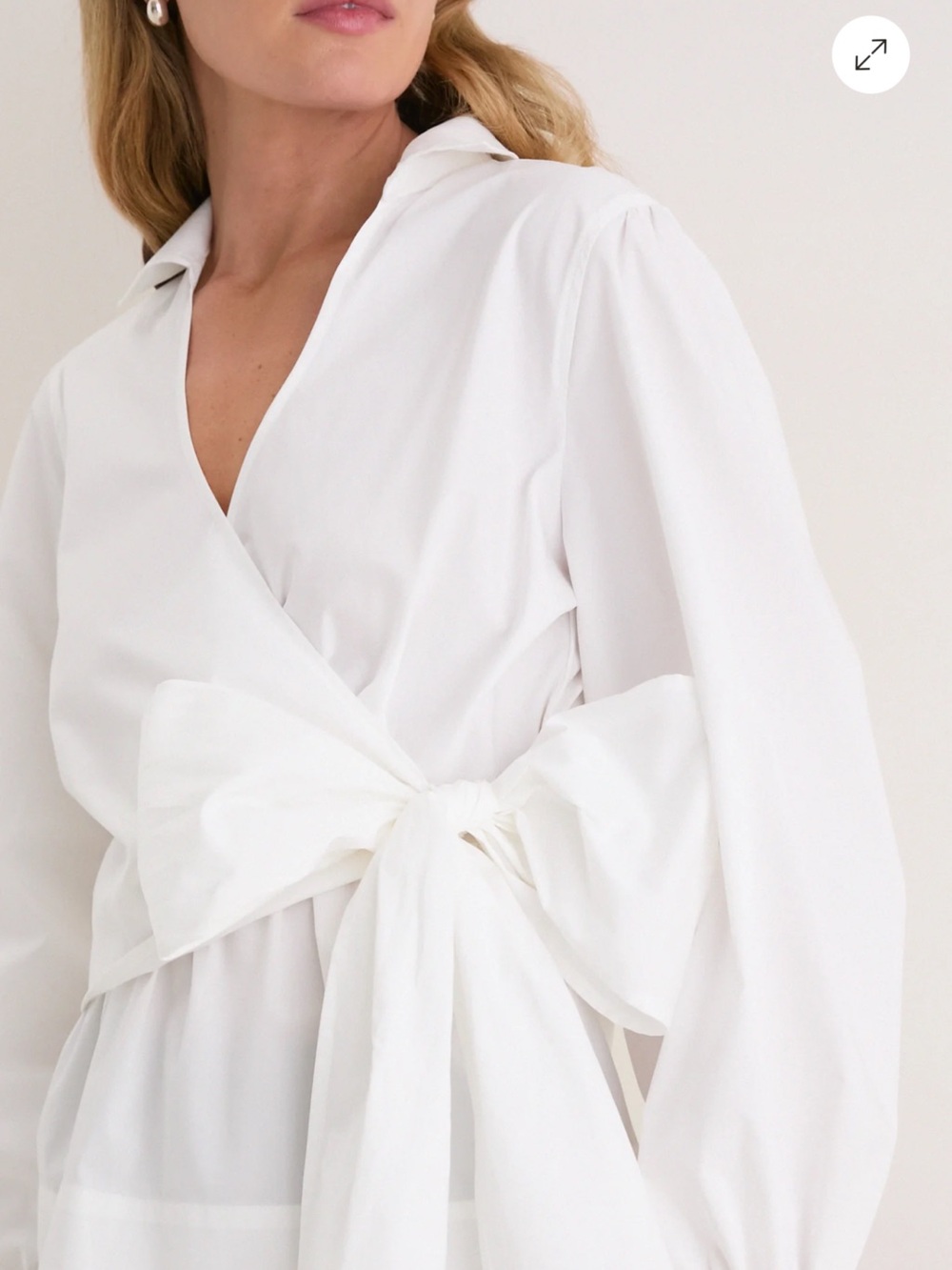 Tuckernuck White Wrap Beau Blouse with Side Bow